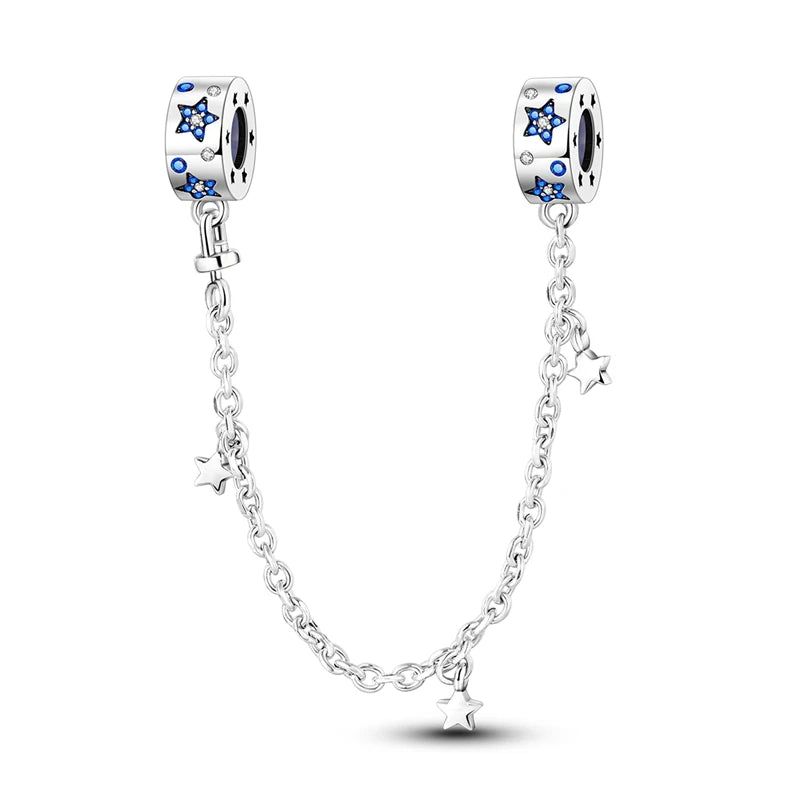 Evil Eye & Tree of Life Charm - 925 Sterling Silver, Blue Zircon