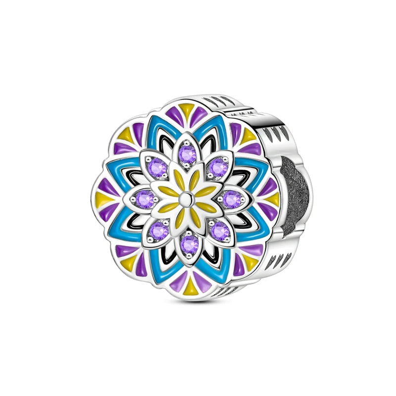 Evil Eye & Tree of Life Charm - 925 Sterling Silver, Blue Zircon