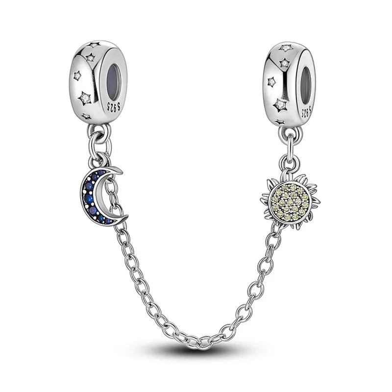 Evil Eye & Tree of Life Charm - 925 Sterling Silver, Blue Zircon
