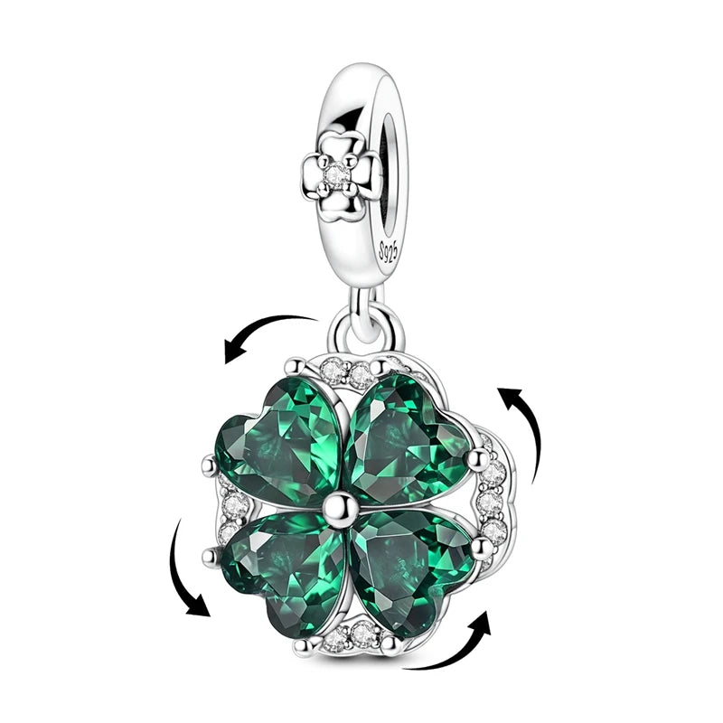 Evil Eye & Tree of Life Charm - 925 Sterling Silver, Blue Zircon