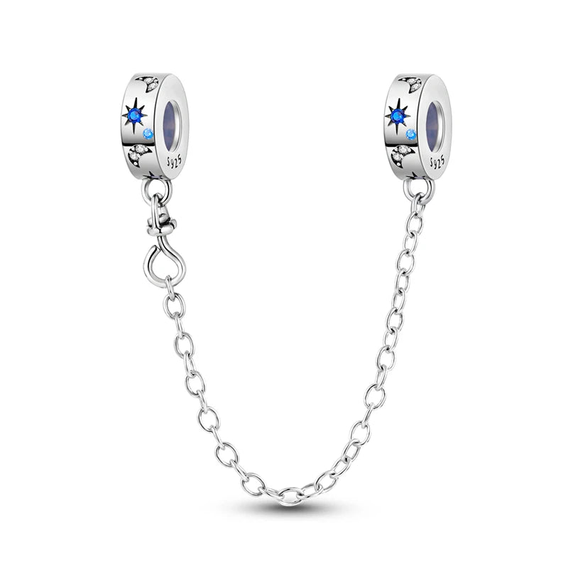 Evil Eye & Tree of Life Charm - 925 Sterling Silver, Blue Zircon