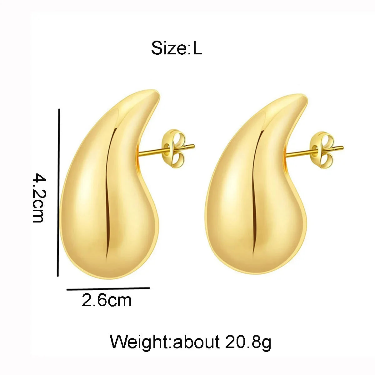 Waterdrop Statement Earrings — Gold Dupe Edition