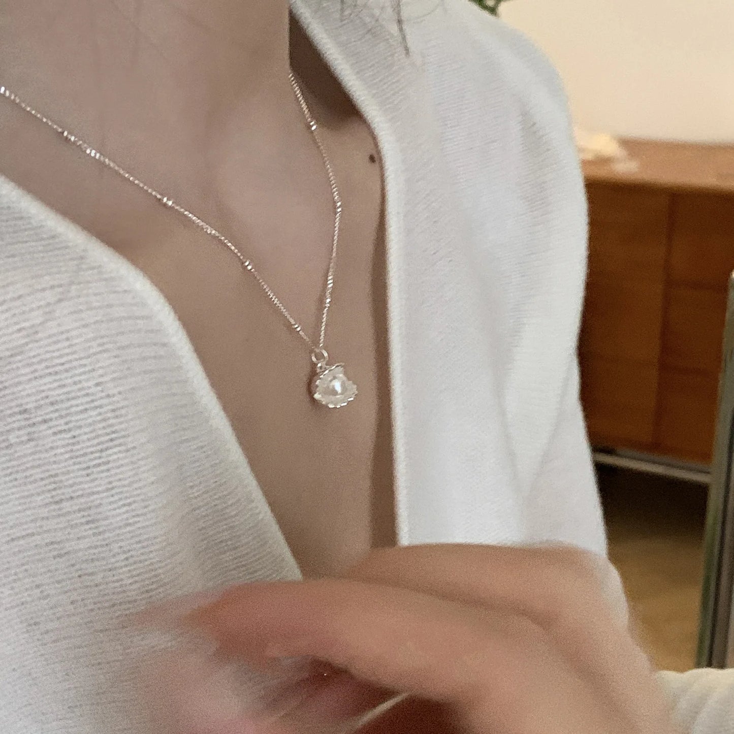 Aurelia Pearl Necklace — 925 Sterling Silver