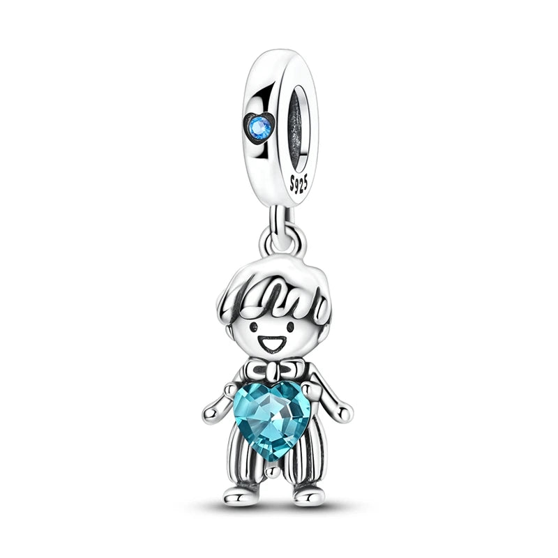 Evil Eye & Tree of Life Charm - 925 Sterling Silver, Blue Zircon