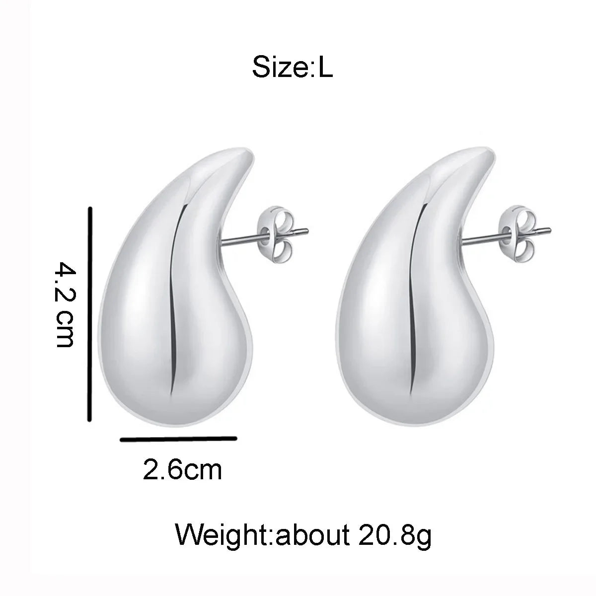 Waterdrop Statement Earrings — Gold Dupe Edition