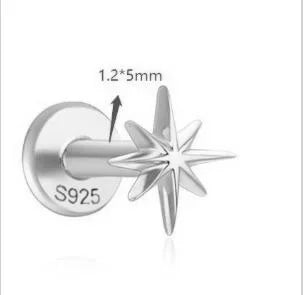 Guardian Flat End Piercing Studs — 925 Sterling Silver