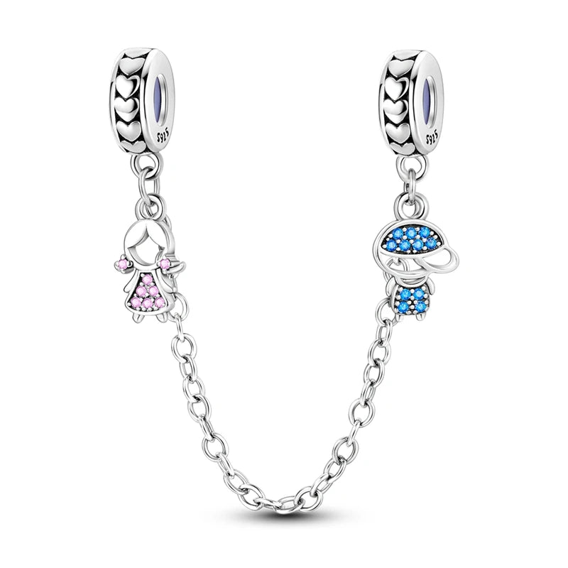 Evil Eye & Tree of Life Charm - 925 Sterling Silver, Blue Zircon