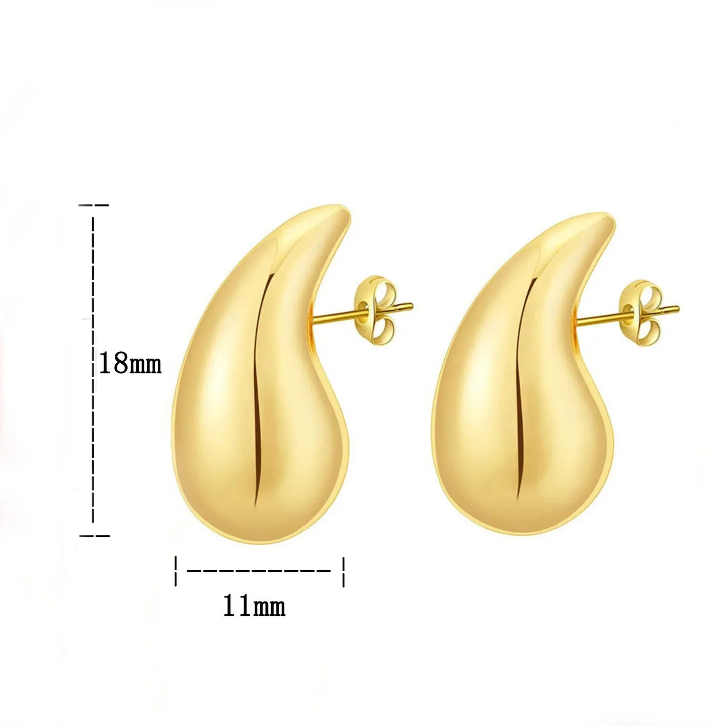 Waterdrop Statement Earrings — Gold Dupe Edition