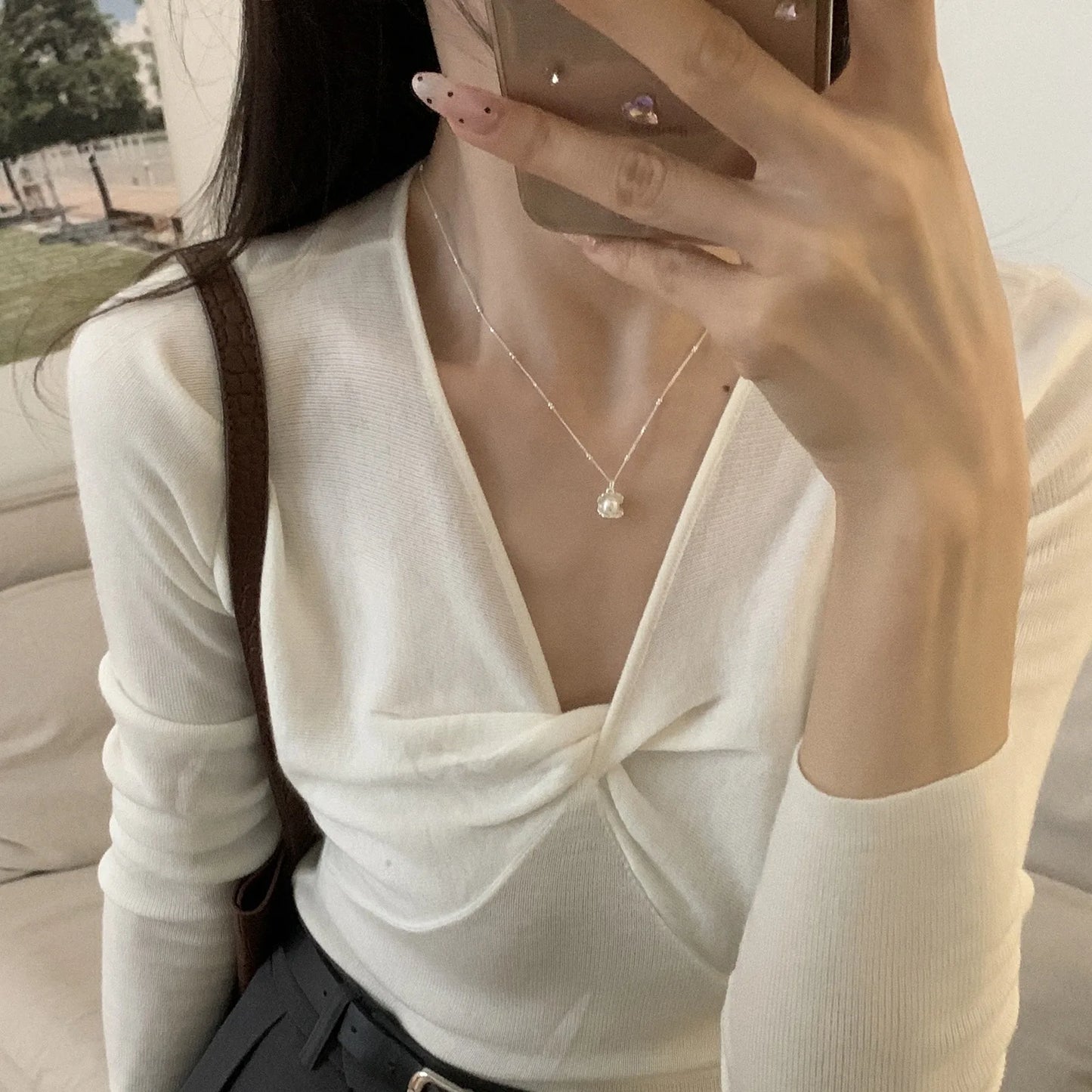 Aurelia Pearl Necklace — 925 Sterling Silver