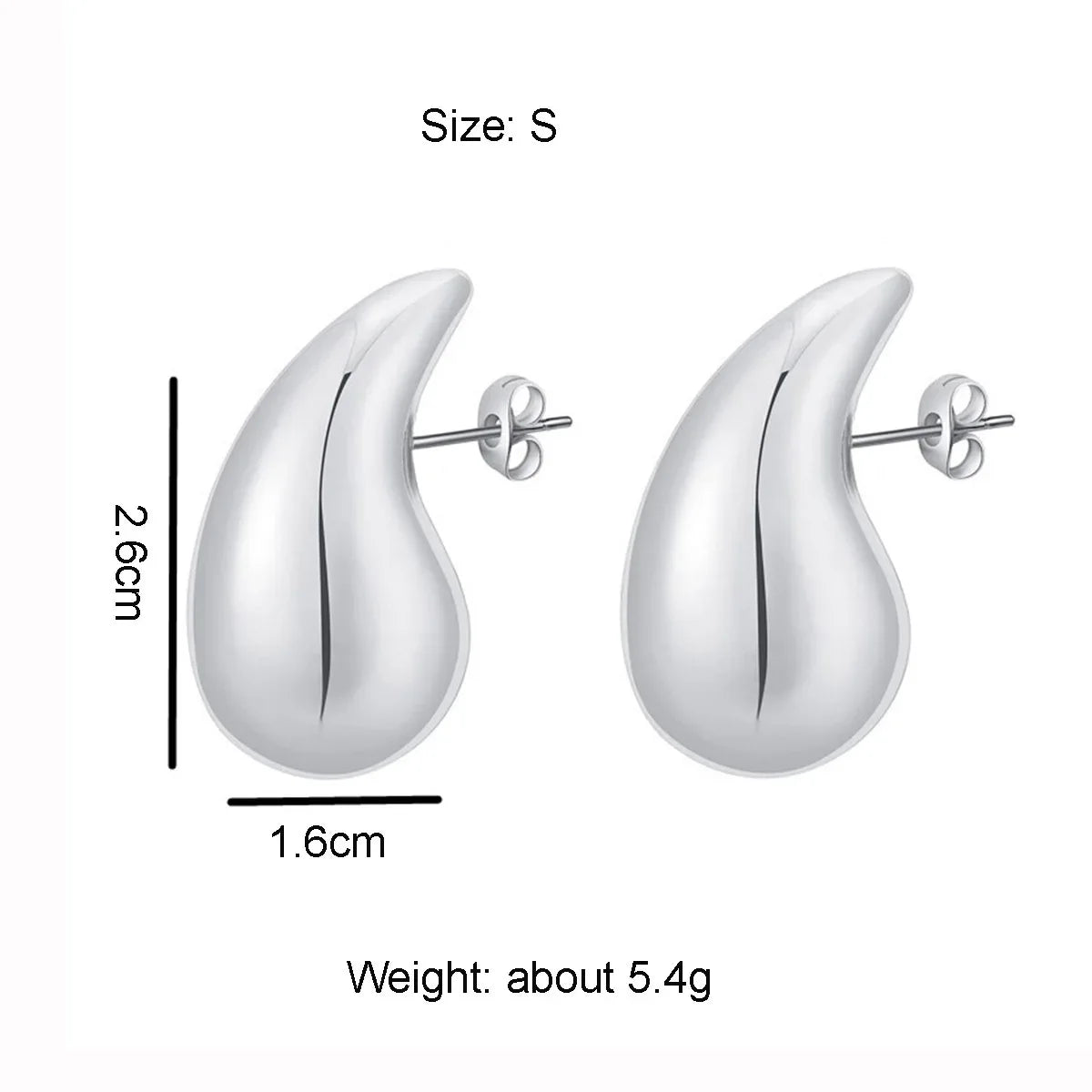 Waterdrop Statement Earrings — Gold Dupe Edition