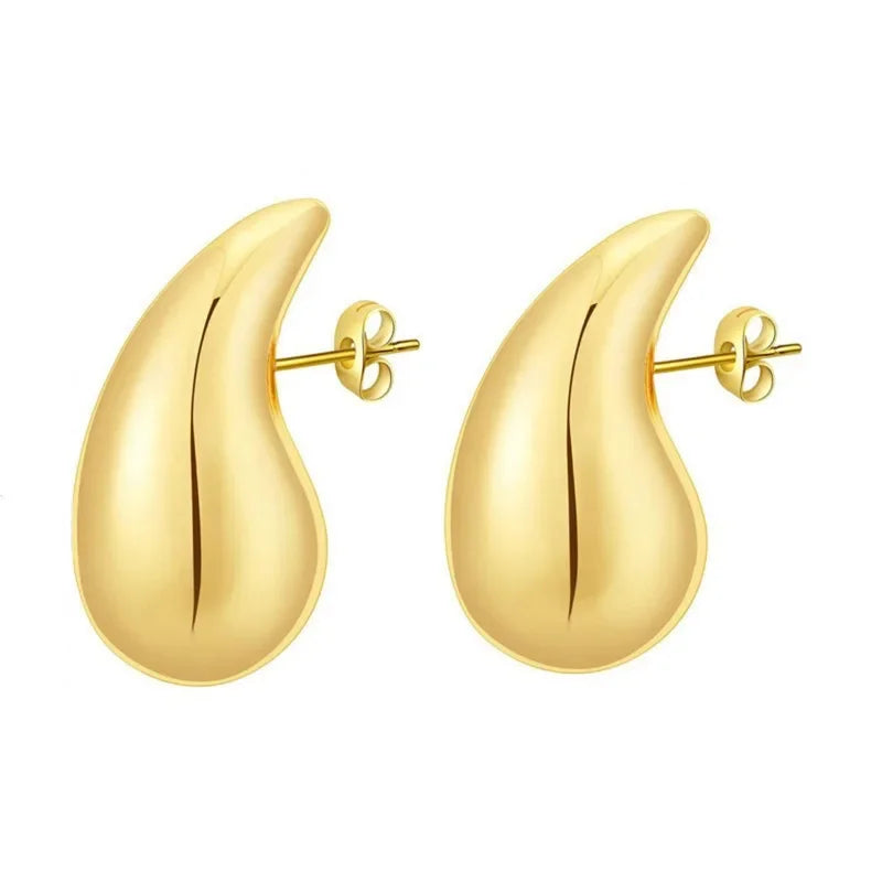 Waterdrop Statement Earrings — Gold Dupe Edition