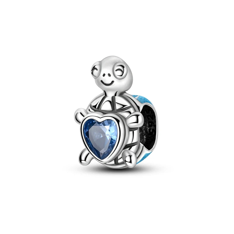 Evil Eye & Tree of Life Charm - 925 Sterling Silver, Blue Zircon