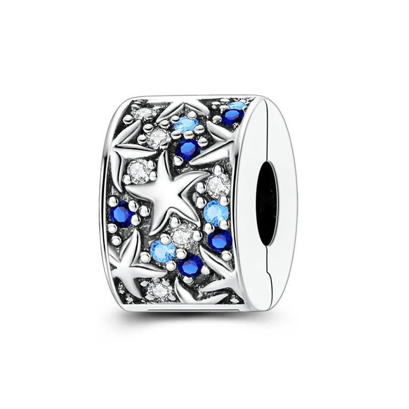 Evil Eye & Tree of Life Charm - 925 Sterling Silver, Blue Zircon