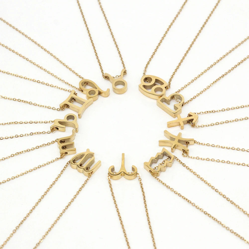 Celestial Zodiac Pendant Necklace