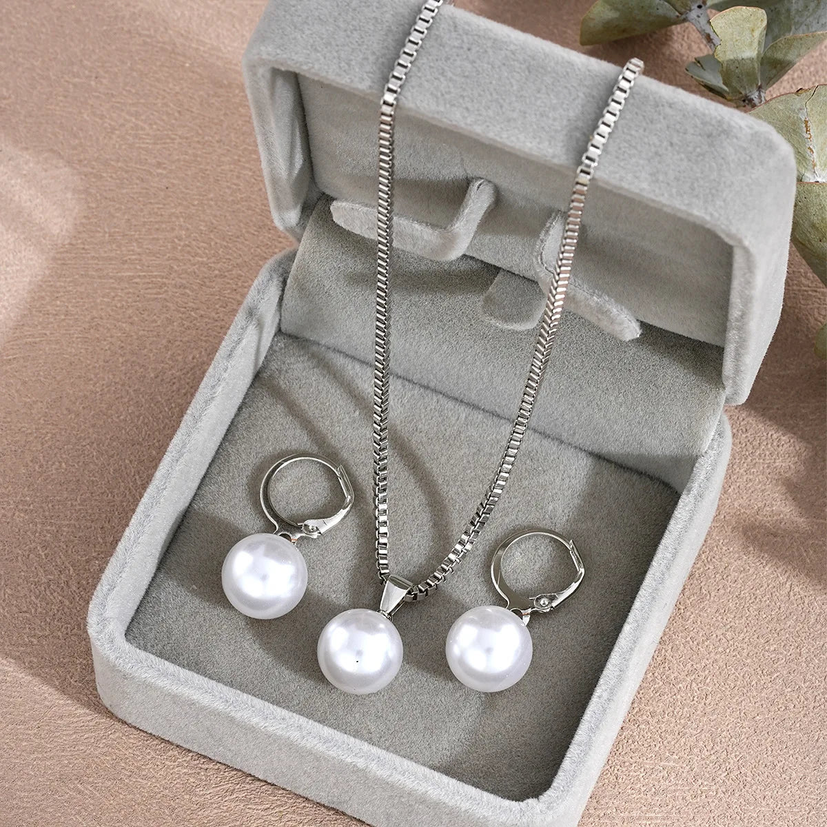 The Pearl Trio Set — Necklace, Earrings & Ring