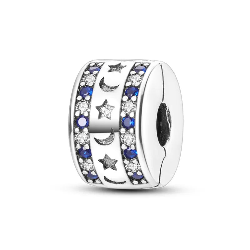 Evil Eye & Tree of Life Charm - 925 Sterling Silver, Blue Zircon