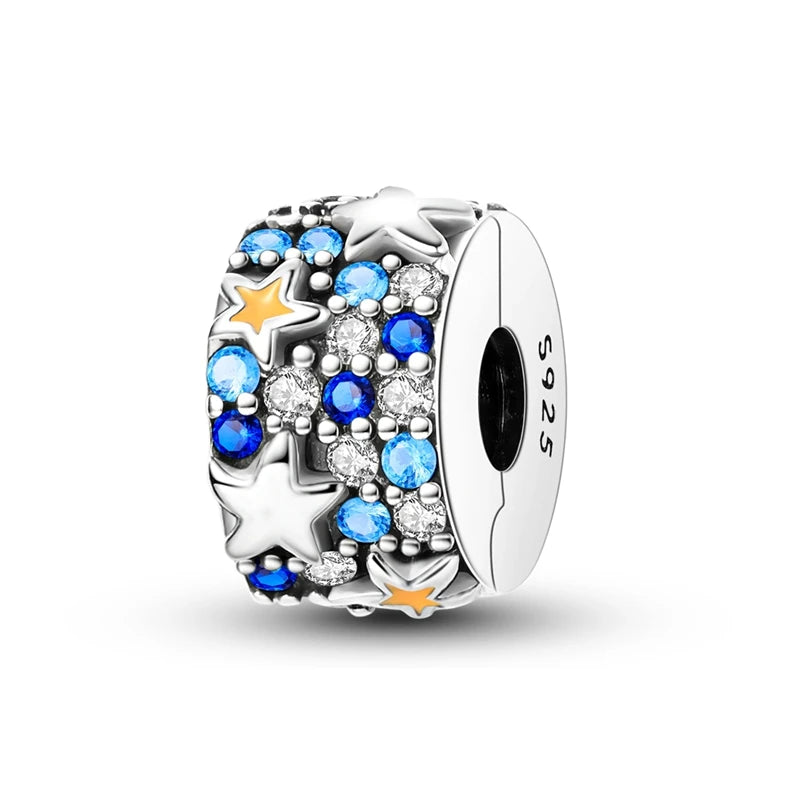 Evil Eye & Tree of Life Charm - 925 Sterling Silver, Blue Zircon