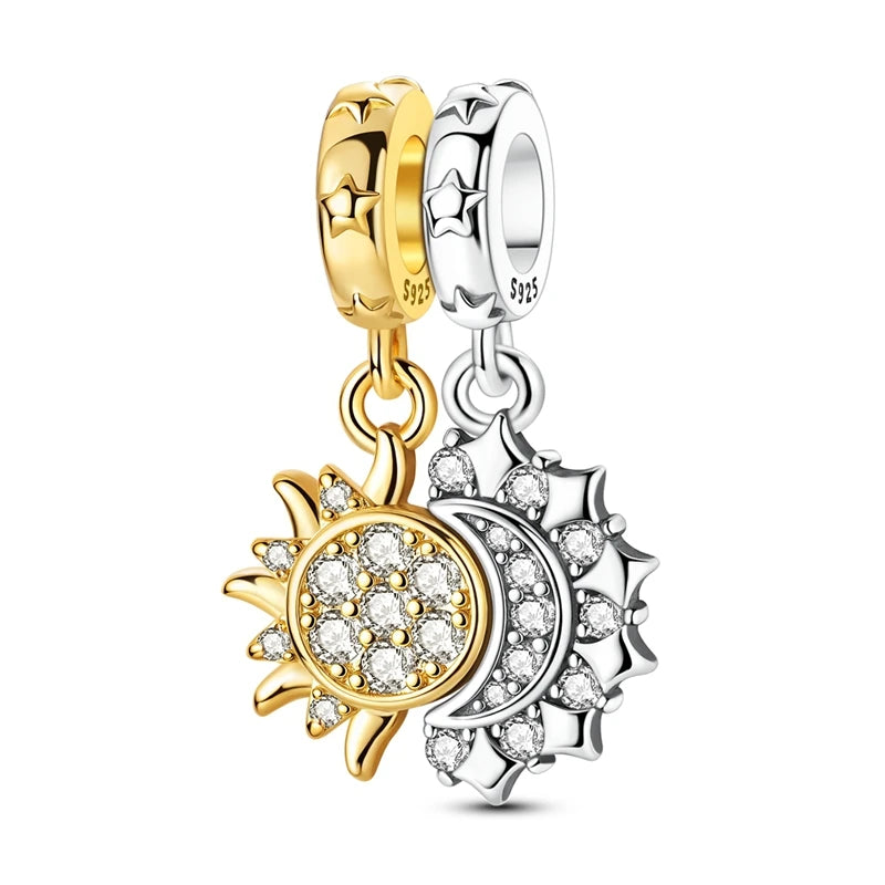 Evil Eye & Tree of Life Charm - 925 Sterling Silver, Blue Zircon